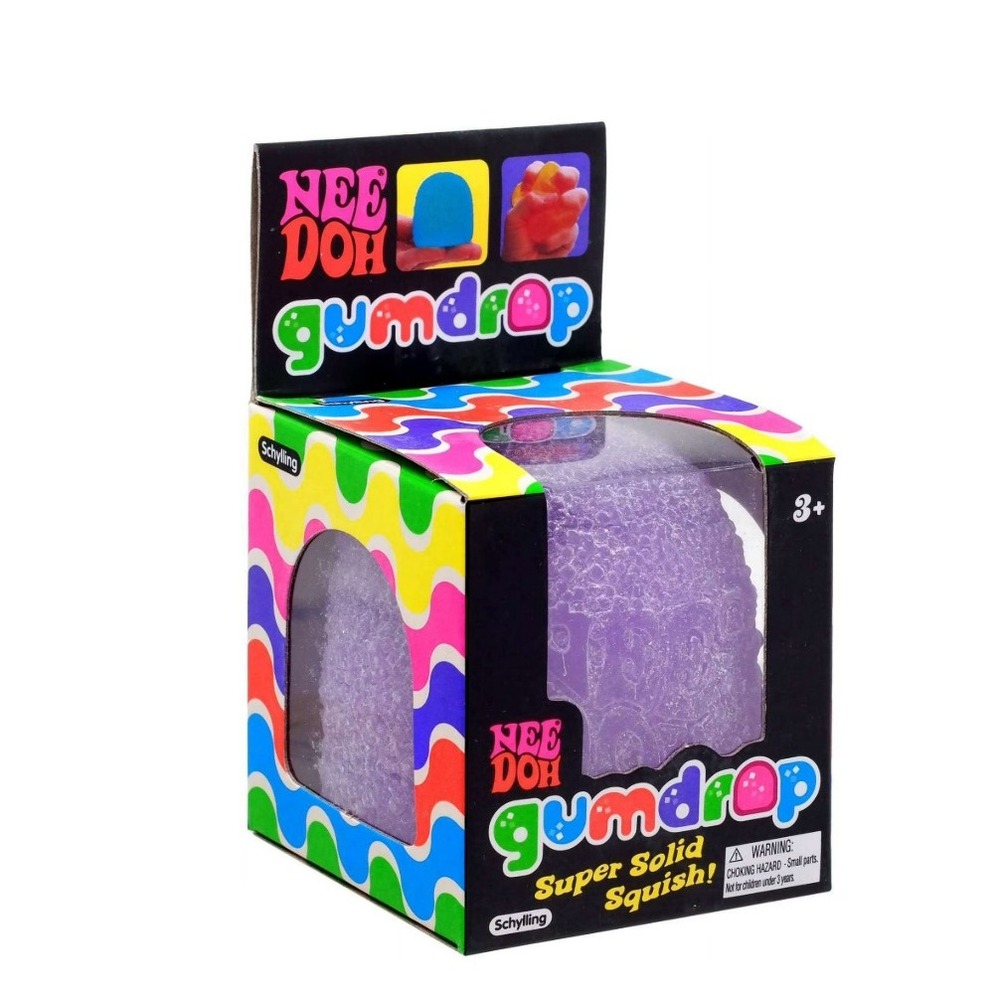 PURPLE-NeeDoh Gumdrop Textured Sensory Toy w/Super Solid Squish 2.25" - ON HAND